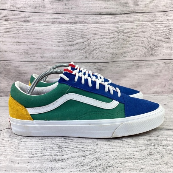 Vans Yacht Club Color Block Suede Canvas Lace Up Sneakers Multi Color 9.5 - Picture 2 of 11